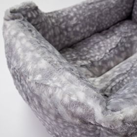 Cashmere Dog Bed (Color: Silver Fawn, size: SM)
