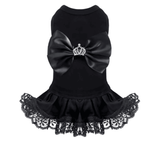 Royal Princess Dog Dress (Color Option: Black, size: M)