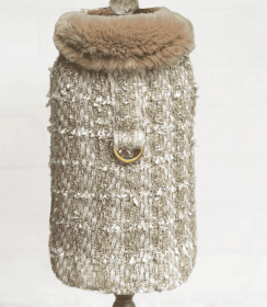 Annabella Dog Coat (Color Option: Gold Ore, size: L)