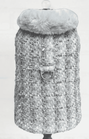 Annabella Dog Coat (Color Option: Platinum, size: M)