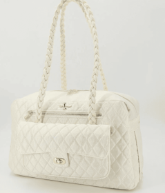 Porsha Dog Carrier Purse (Color Option: Cream)