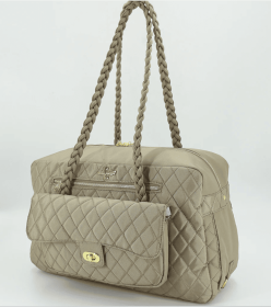 Porsha Dog Carrier Purse (Color Option: Tan)