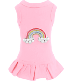 Rainbow Dog Dress (Color Option: Pink, size: XXS)