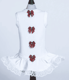 Christmas Dog Dress (Color: White, size: XXS)
