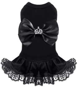 Royal Princess Dog Dress (Color Option: Black, size: XXS)