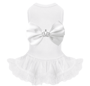 Royal Princess Dog Dress (Color Option: White, size: XXS)