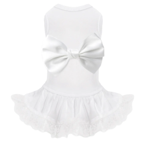 Ballerina Dog Dress Collection (Color Option: White, size: XXS)
