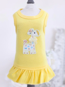 Baby Safari Dog Dress (Color: Yellow, size: S)