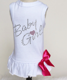 Baby Girl Dog Dress Collection (Color Option: White, size: XXS)