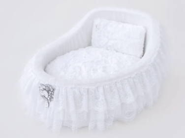 Crib Dog Bed Collection (Color Option: Snow White)