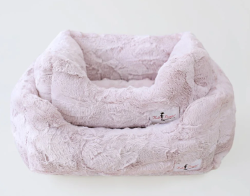 Luxe Dog Bed Collection (Color Option: Blush, size: S)
