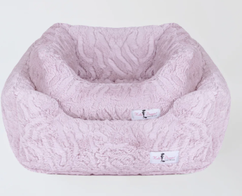 Cuddle Dog Bed Collection (Color Option: Pink Ice, size: S)