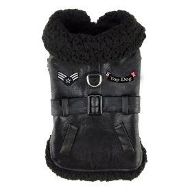 Top Dog Flight Harness Coat by Doggie Design (Color: Black, size: XX-Large)