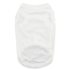 Cotton Dog Tank (Color: White, size: medium)